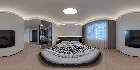 Modern bedroom and bathroom dressing room - Thumbnail 360°