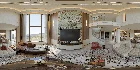 Modern villa living room and dining room interior - Thumbnail 360°