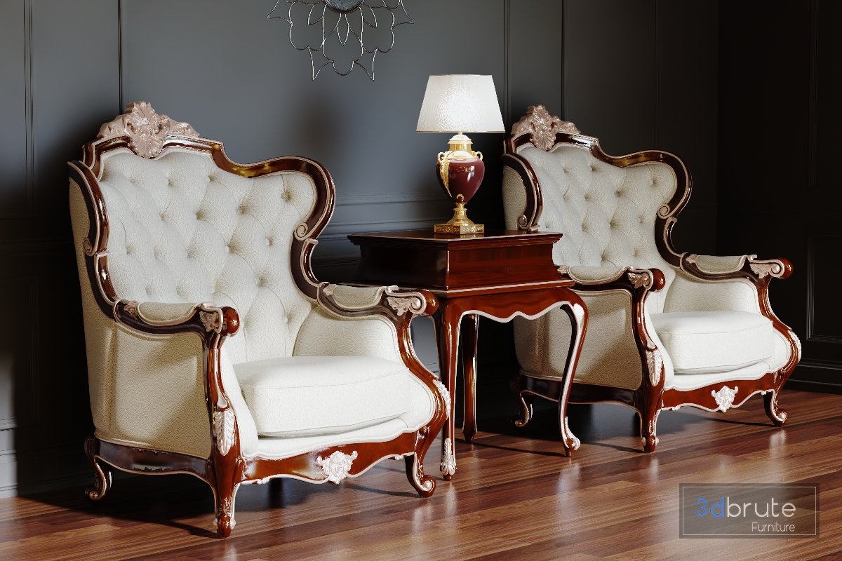 Sofa classic 3dmodel 3dsmax 12