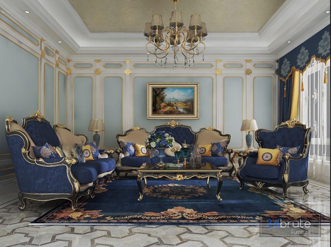 Sofa classic 3dmodel 3dsmax 1