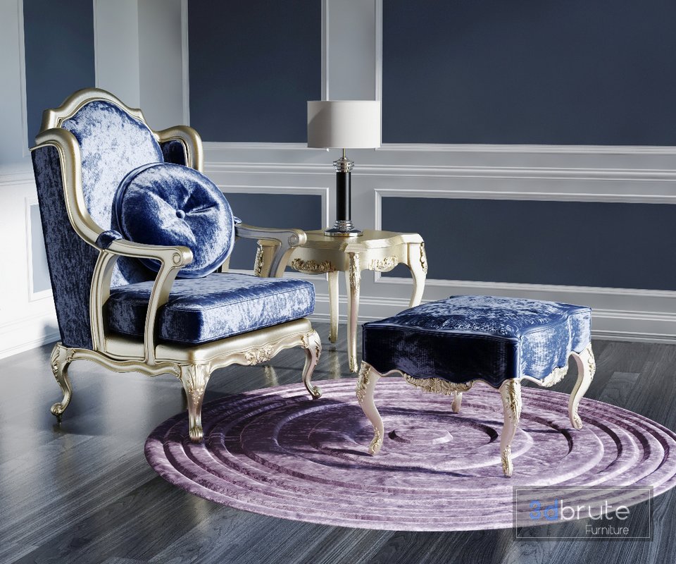 Sofa classic 3dmodel 3dsmax 5