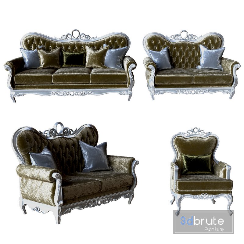 Sofa classic 3dmodel 3dsmax 7