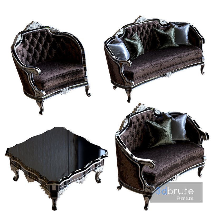 Sofa classic 3dmodel 3dsmax 8