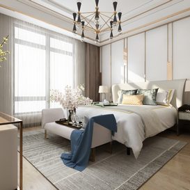 Bed room Postmodern style Extension 2018 10