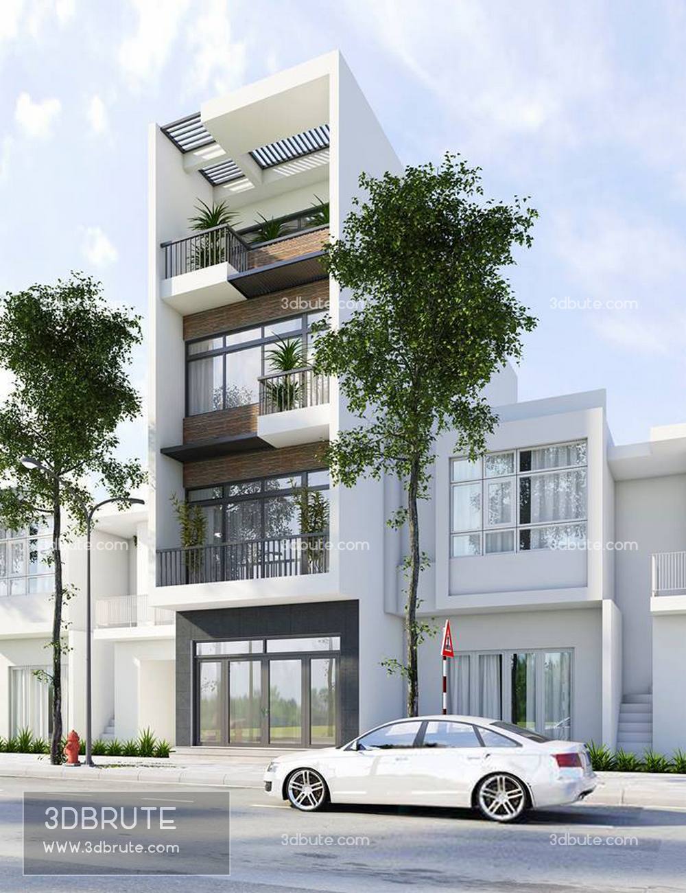 Exterior download free 3dmodel vray 3dbrute