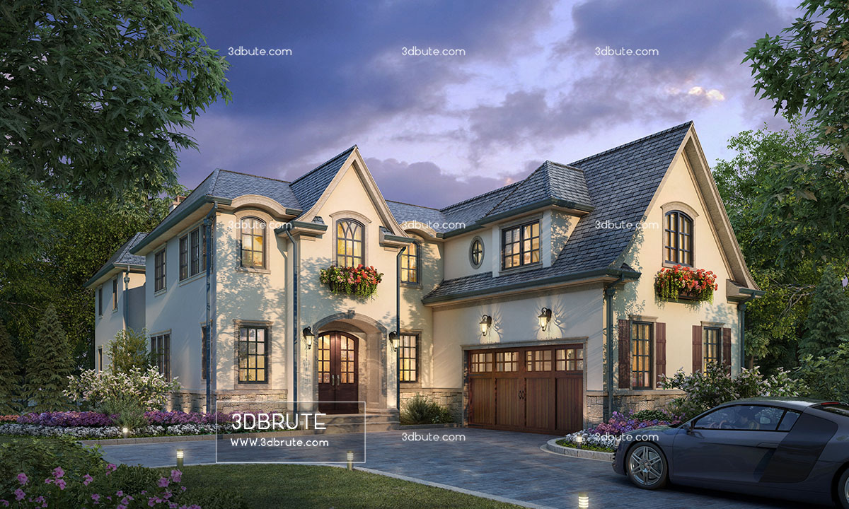 Rural villa 3dsmax file render