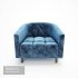 Carla Petrol velvet armchair - Thumbnail 1