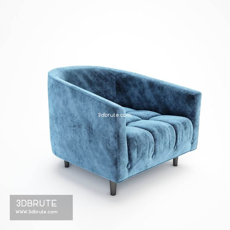 Carla Petrol velvet armchair Image 2