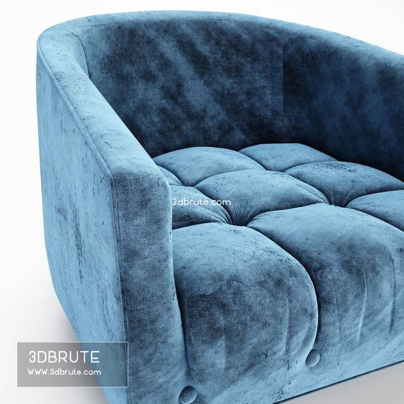 Carla Petrol velvet armchair Image 4