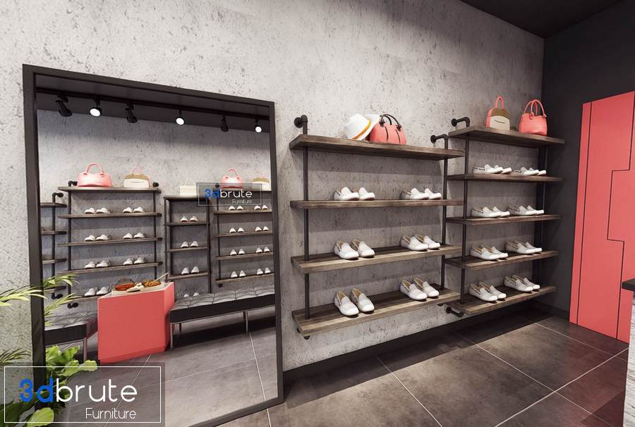 Shoes shop 3dsmax 3dmodel vray 360