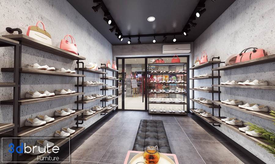 Shoes shop 3dsmax 3dmodel vray 360