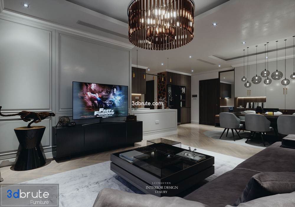 Livingroom corona  3dsmax download  free