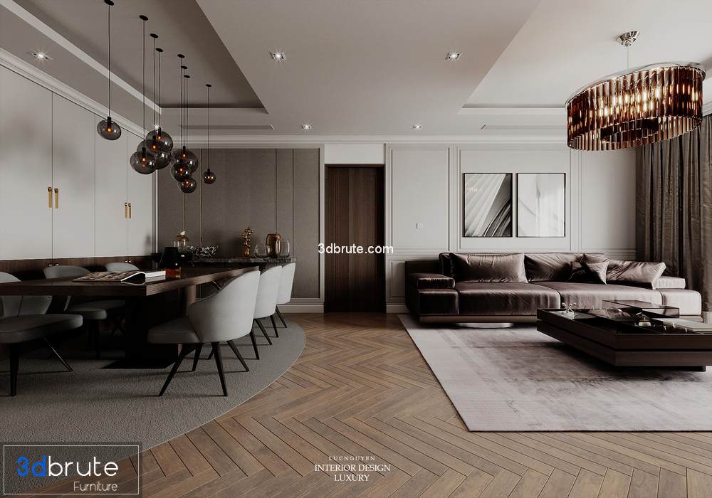 Livingroom corona  3dsmax download  free