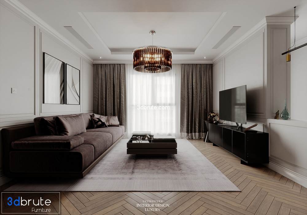 Livingroom corona  3dsmax download  free