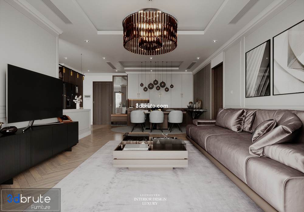 Livingroom corona  3dsmax download  free