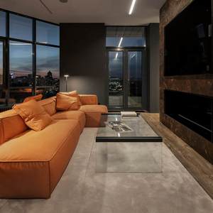 YoDezeen Andrii Shurpenkov Kiev two-story apartment design