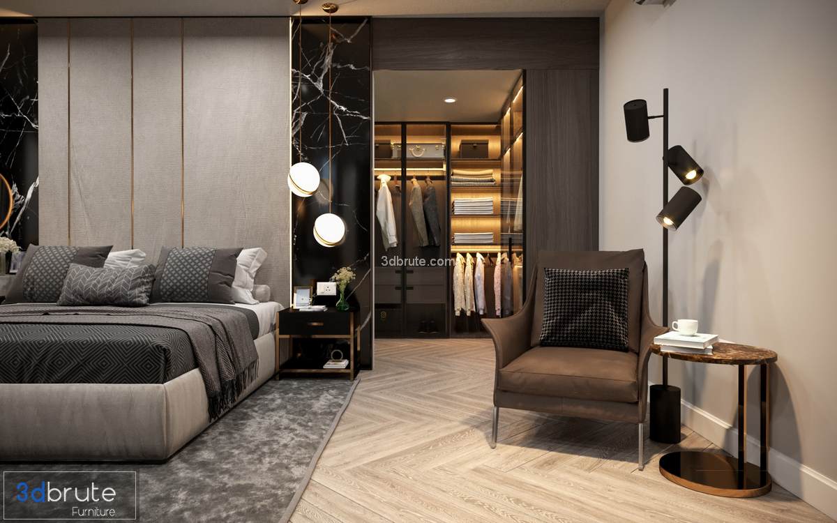 bedroom corona 3dsmax 3d model