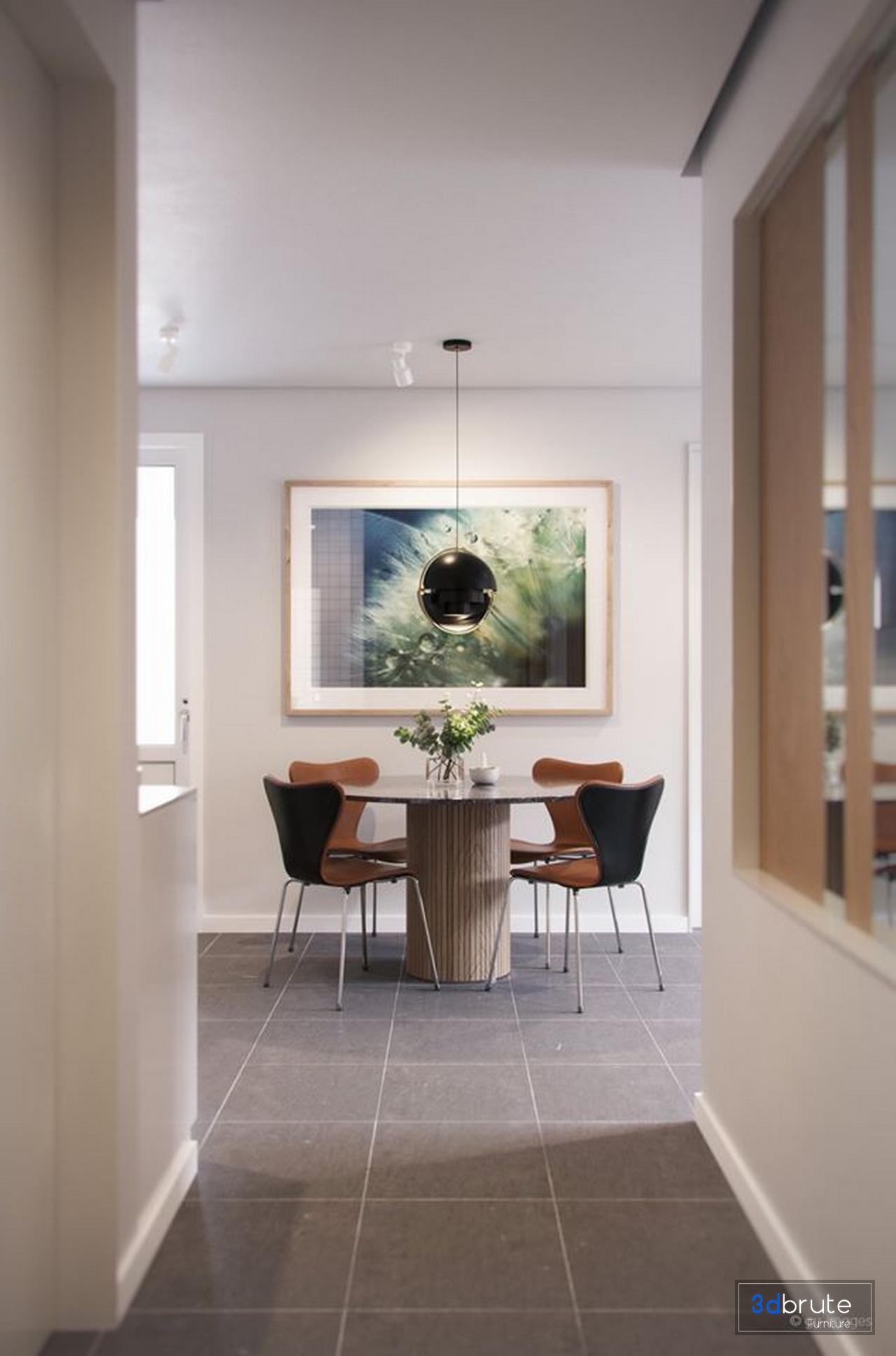 living room 3dbrute corona