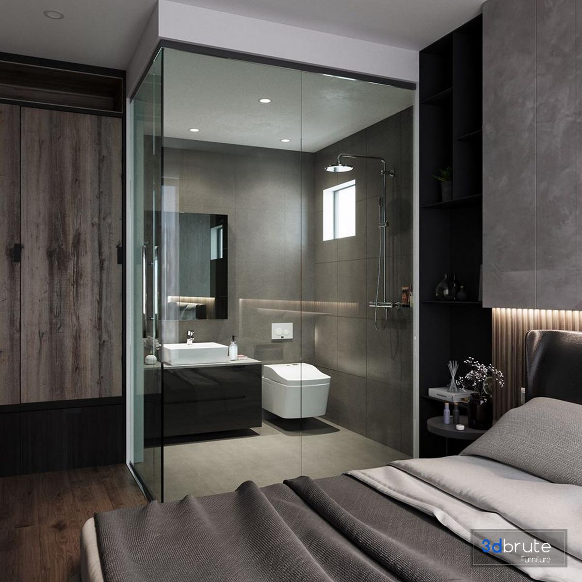 bedroom 3dsmax corona