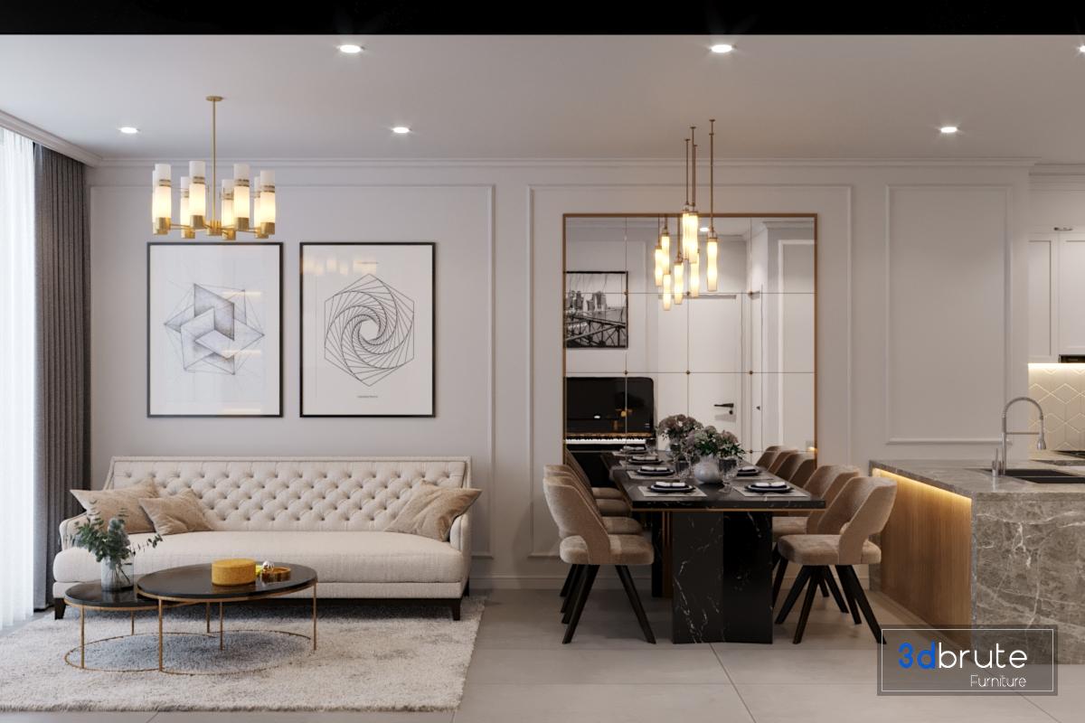 Living room scene corona