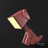 Red dogi wooden table lamp - Thumbnail 2