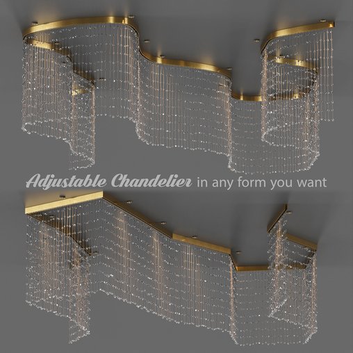 Adjustable Crystal String Chandelier