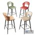 Set of 2 Modern Leather 26 Counter Stool - Thumbnail 1