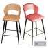 Set of 2 Modern Leather 26 Counter Stool - Thumbnail 3