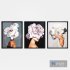 Art Frames 3- 3 Art Flower Head Woman By 3 Frames - Thumbnail 2