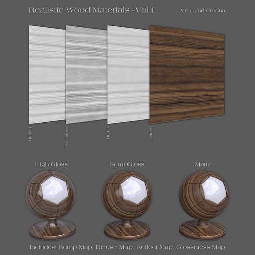 36 Realistic Wood Materials – Vol 1 Z80