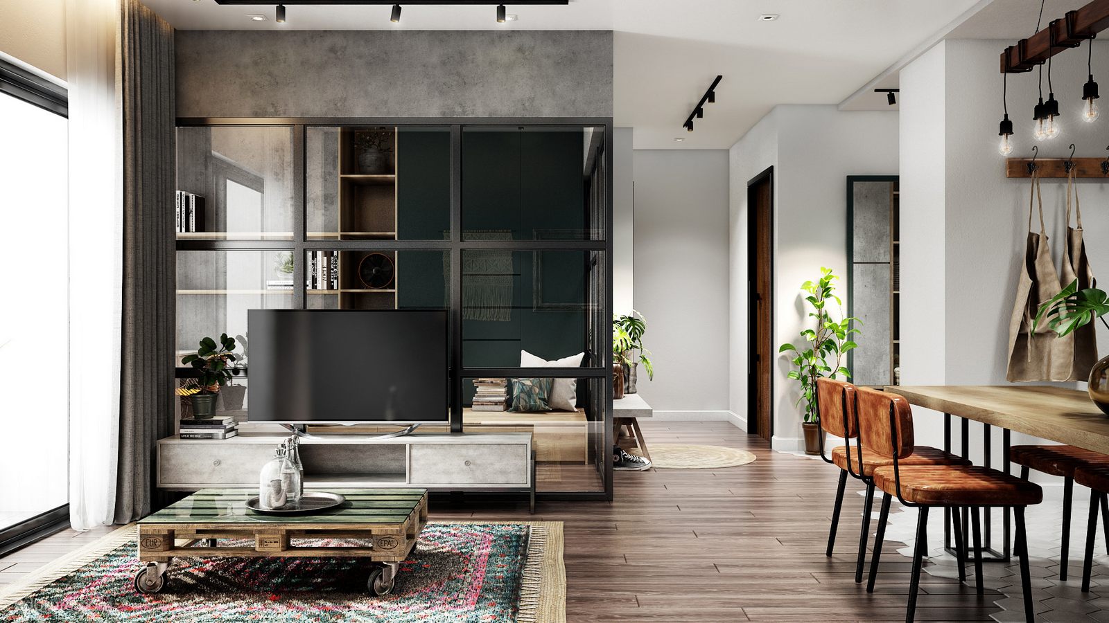 Little luck in a Nordic style apartment-comfortable minimalist white-
