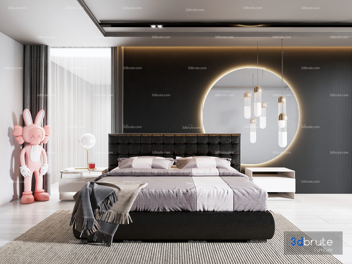 Modern bedroom 3d model