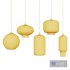 Glass Pendant Lights (5 Pendants + 2 Bulbs) - Thumbnail 3