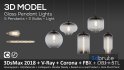 Glass Pendant Lights (5 Pendants + 2 Bulbs) - Thumbnail 7