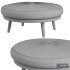 Imre Round Leather Ottoman - Thumbnail 5