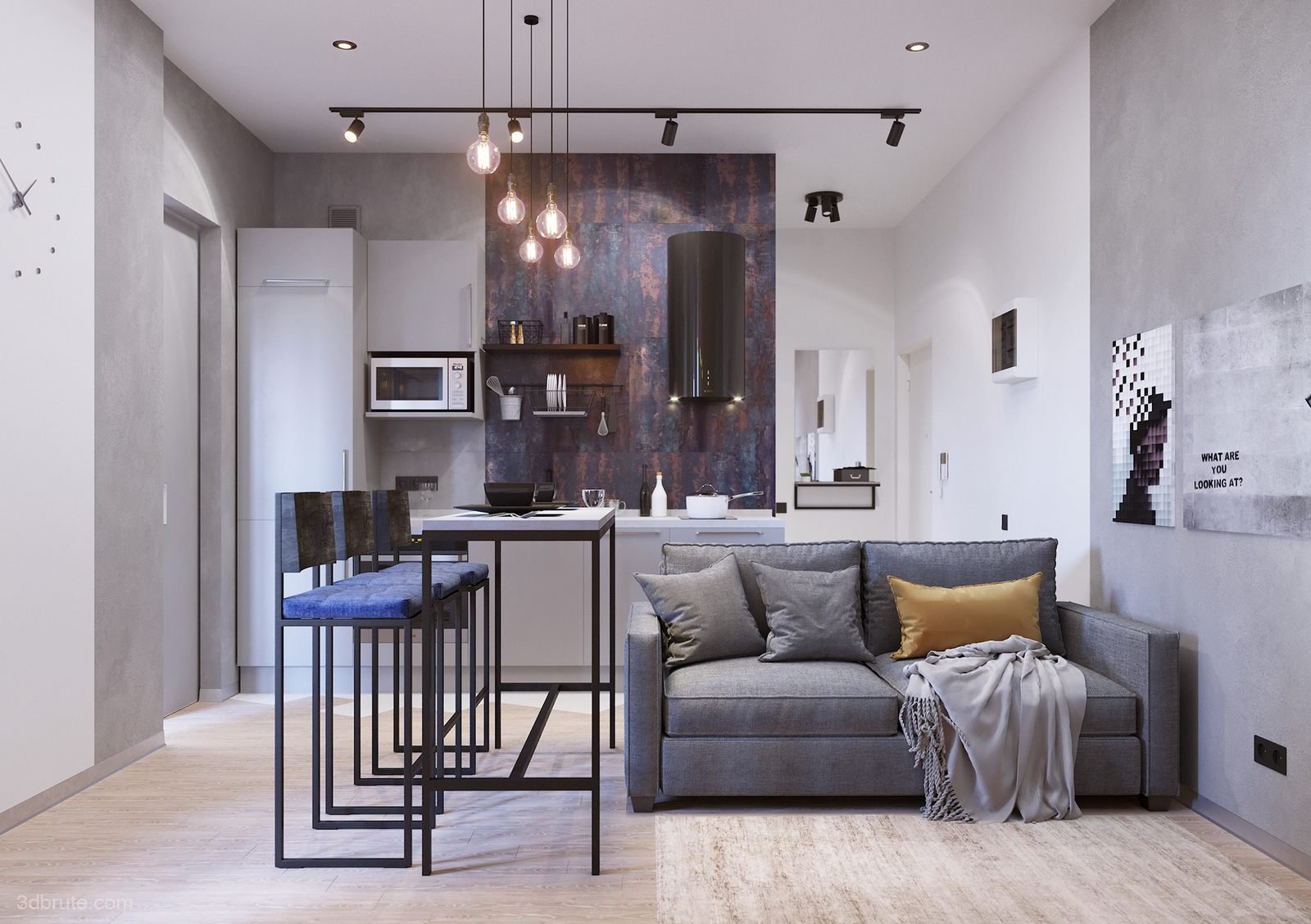 38.02m2-Small Apartment in Moscow-The Charm of Minimalist Nordic