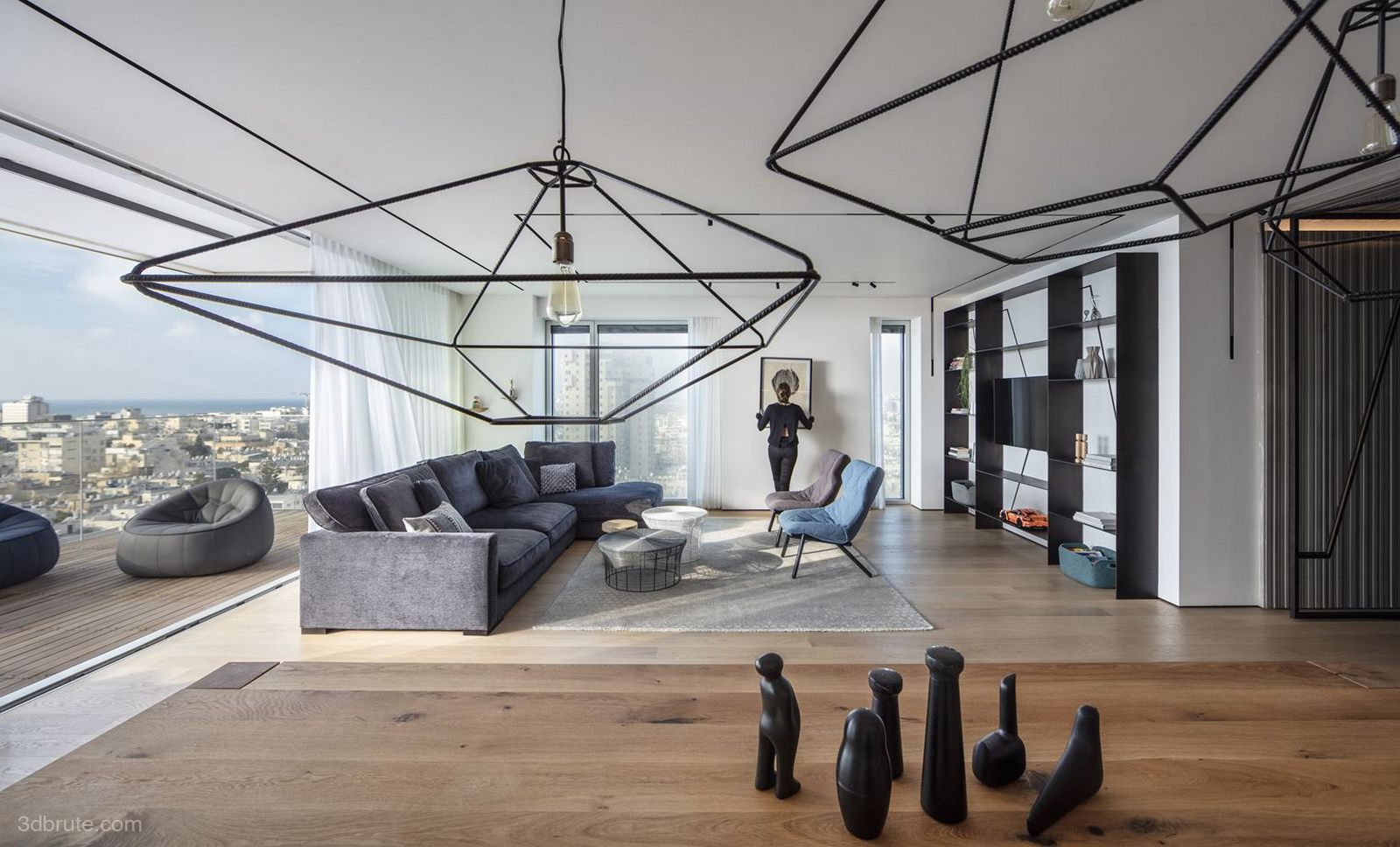 Bright colors meet a delicate and casual Nordic apartment-a sexy full