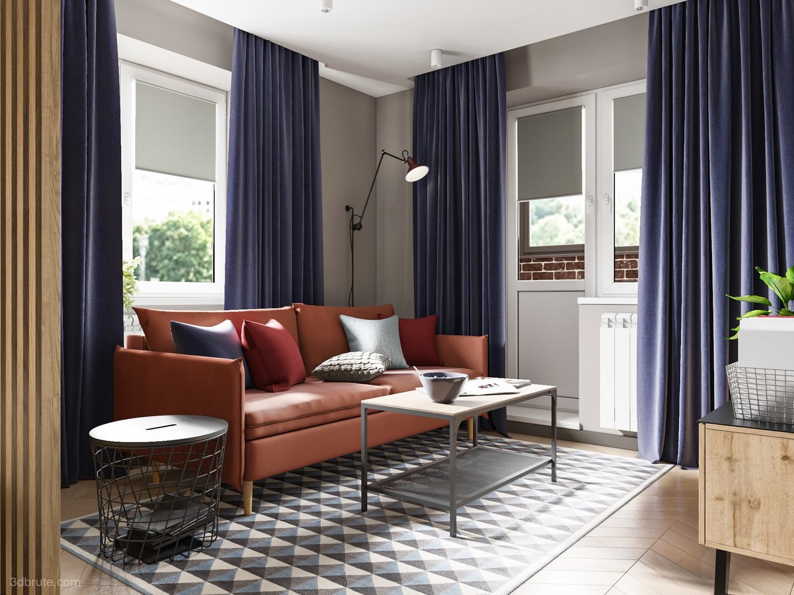 Colorful Scandinavian design abroad-I want a house like this too