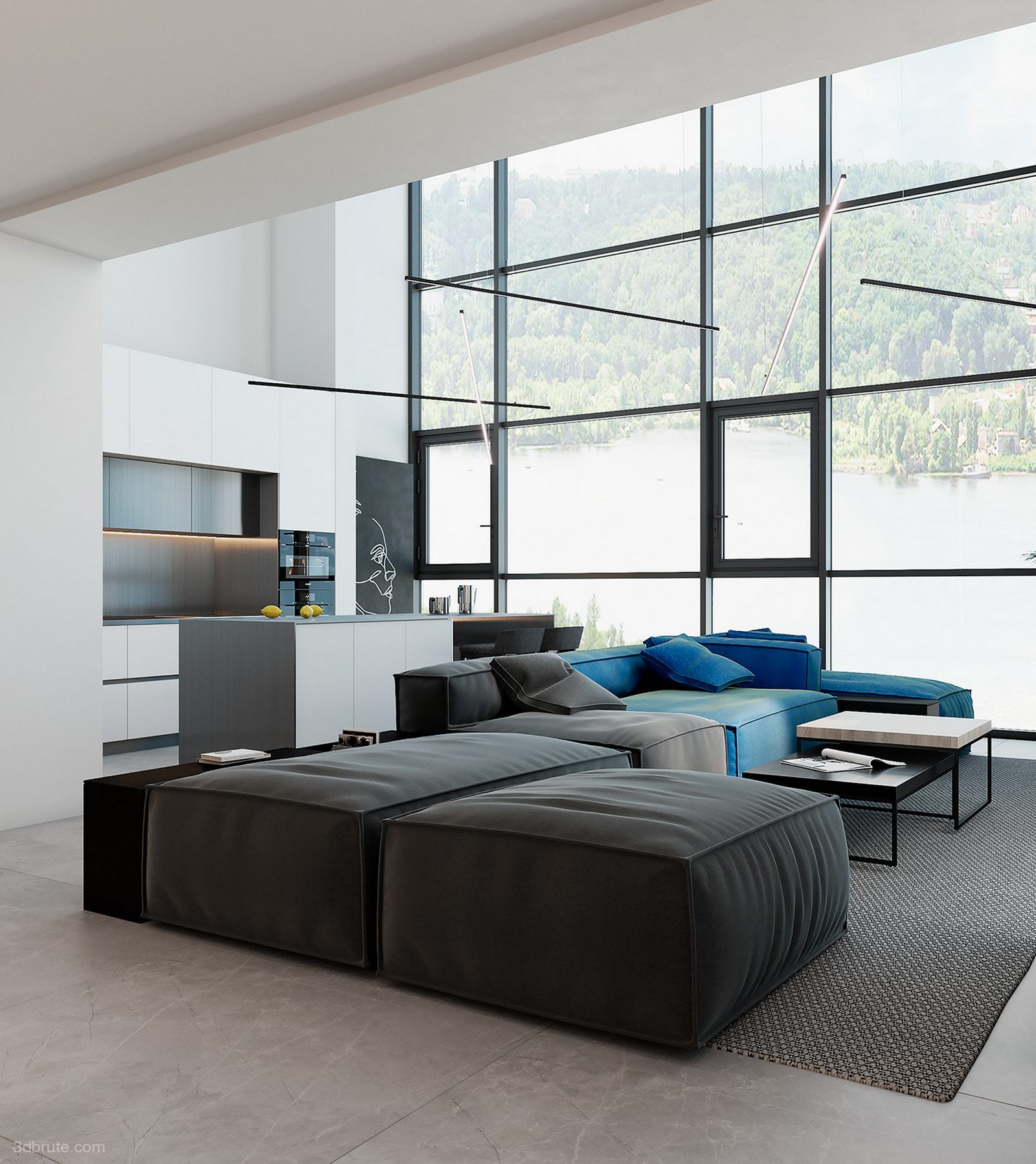 Minimalist wind meets exquisite white-elegant and comfortable modern villa