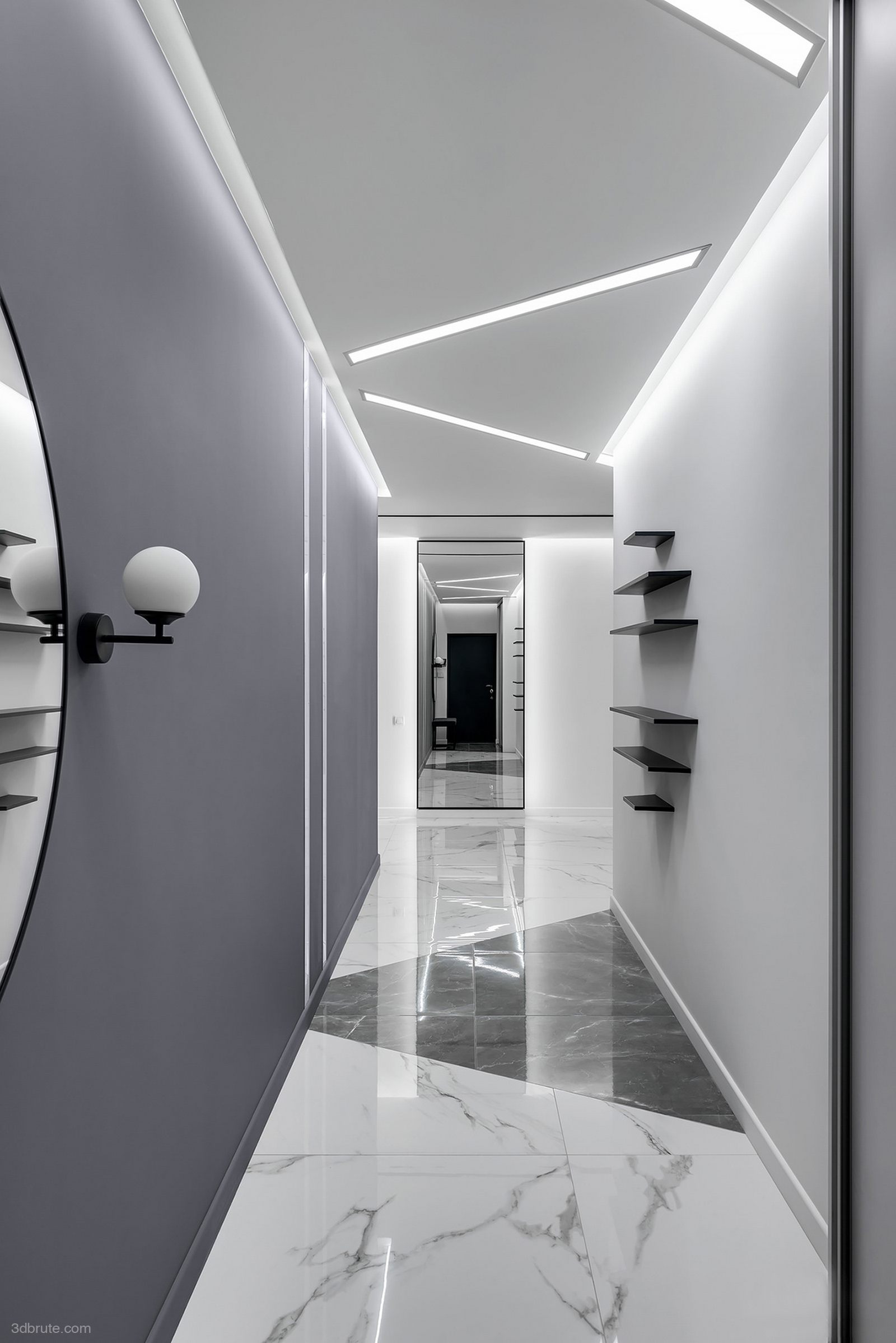 Modern line-like design home