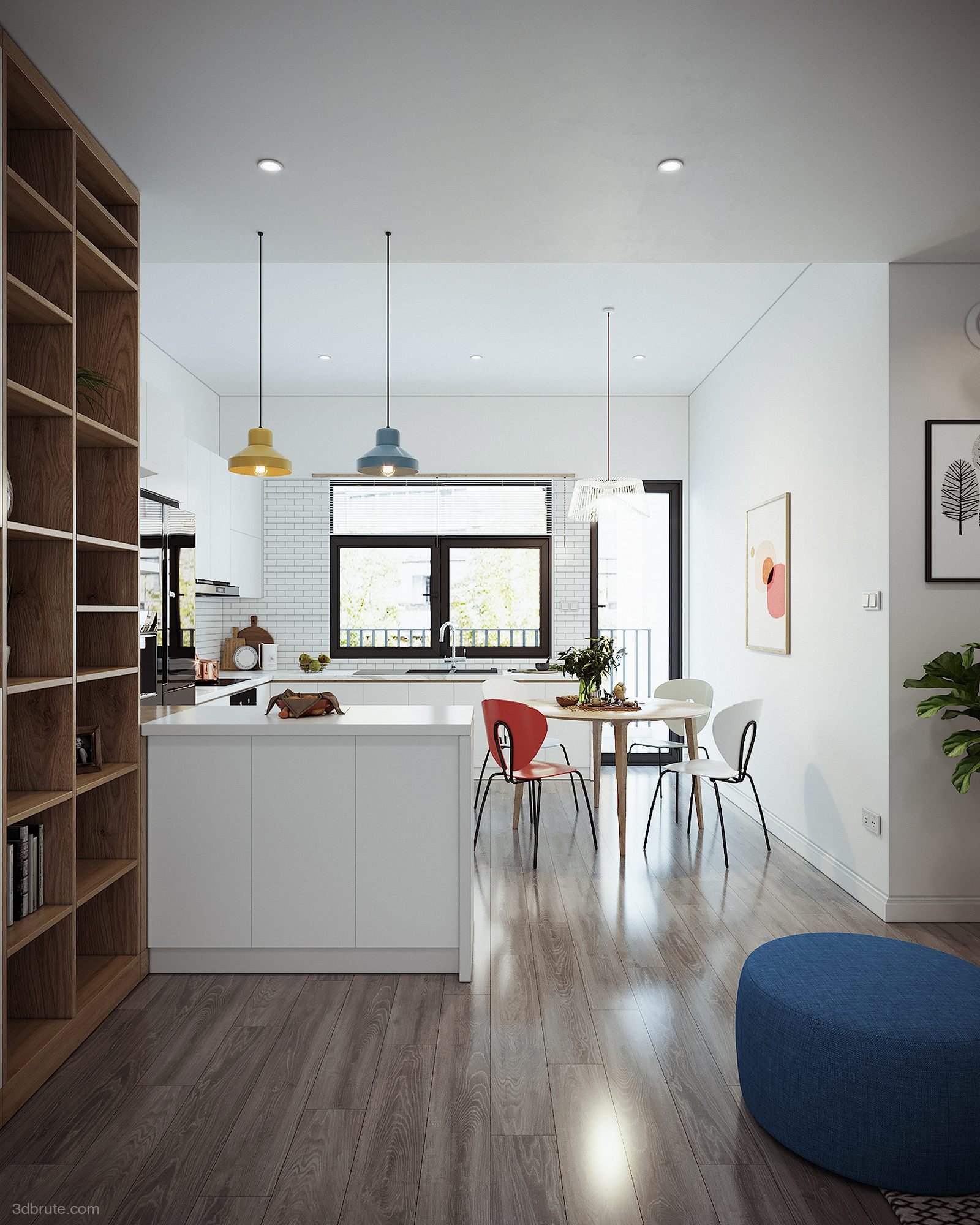Nordic small square meters residence-casual and comfortable life