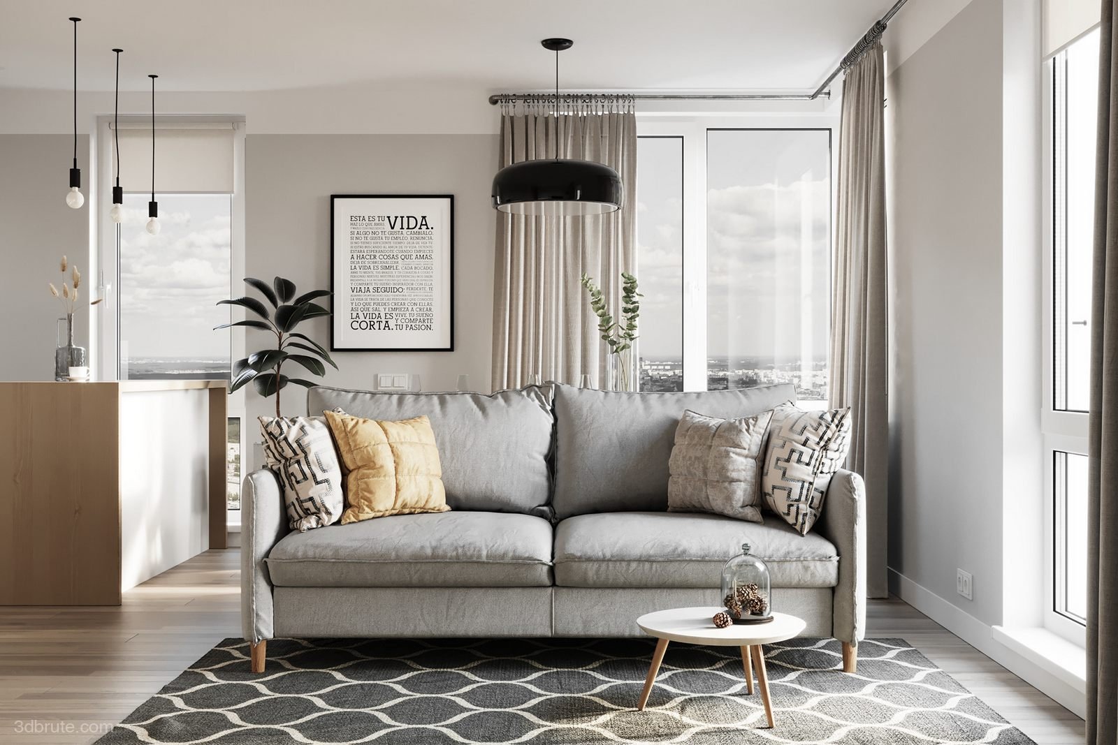 Nordic style-minimalist-Less-is-more-comfortable to put it down