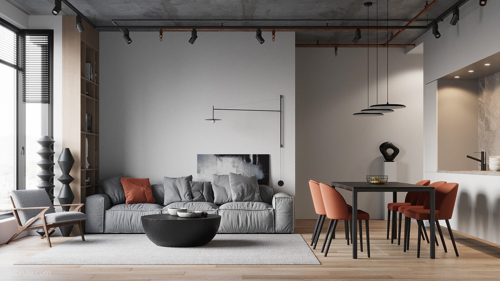 Scandinavian minimalist color house
