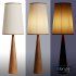 Bruna Walnut Wood and Linen Floor Lamp - Thumbnail 2