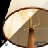 Bruna Walnut Wood and Linen Floor Lamp - Thumbnail 4