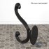 Coat Wall Hook – Black Metal - Thumbnail 8