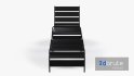 Sunbed – Black Metal Sun Lounger - Thumbnail 4