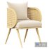 Wooden rattan lounge chair C20 - Thumbnail 1