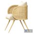 Wooden rattan lounge chair C20 - Thumbnail 4
