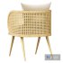 Wooden rattan lounge chair C20 - Thumbnail 6